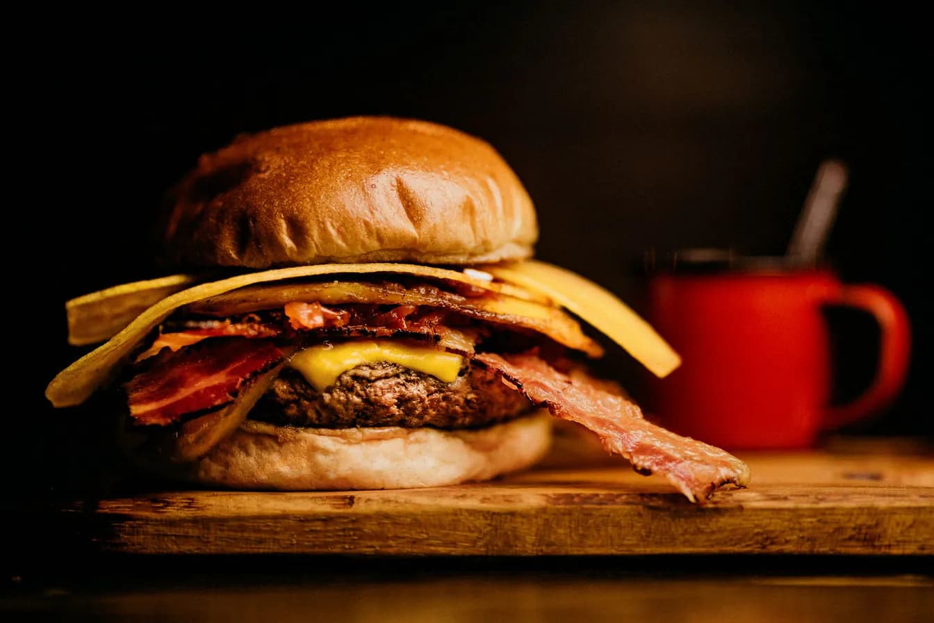 Grass Fed Beef Cheeseburger