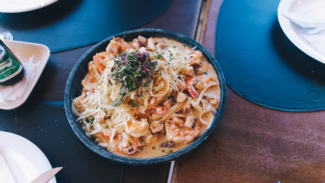 Fettuccine Alfredo with Shrimp