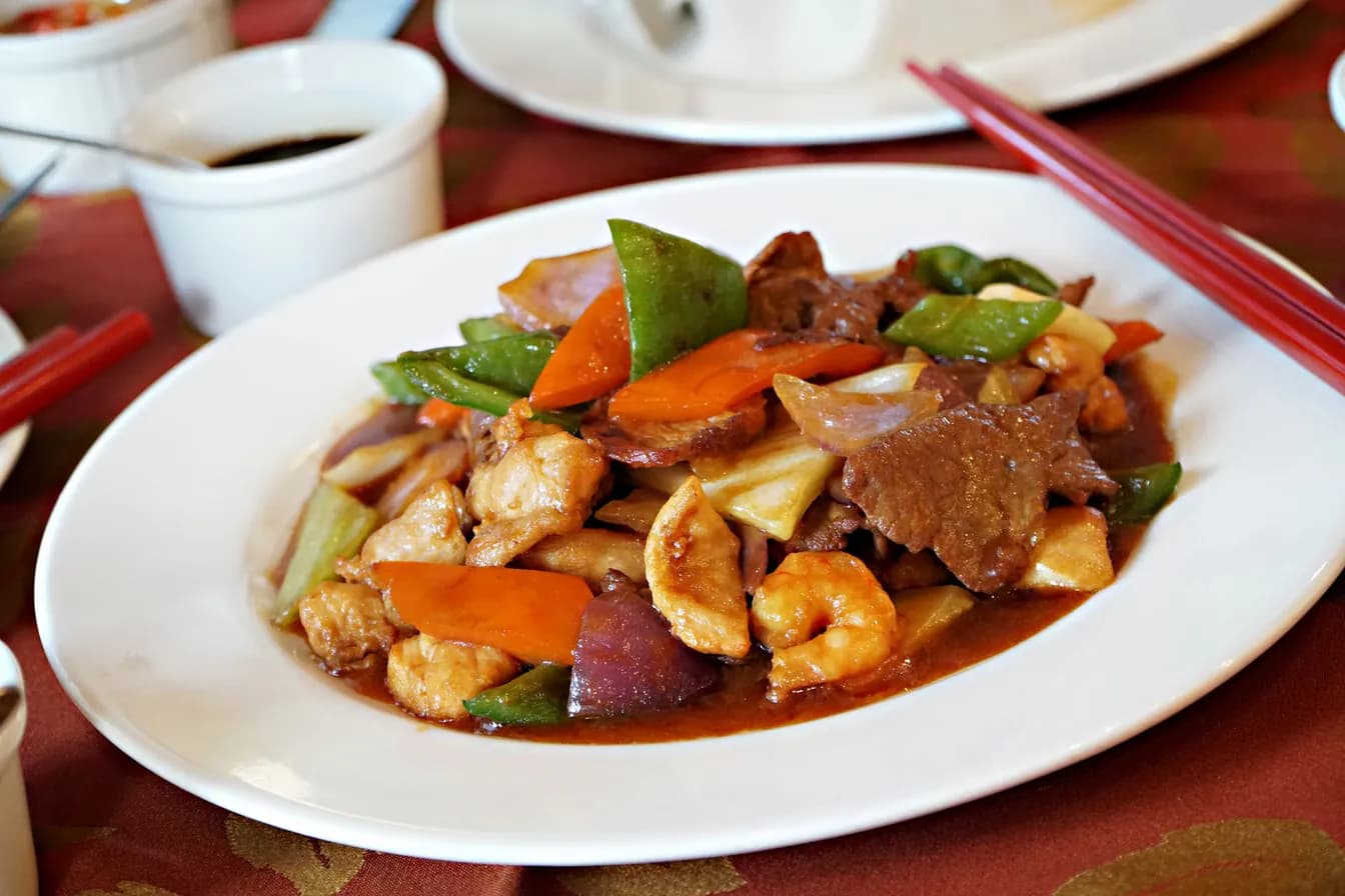Steamed Chicken with Mixed Vegetables