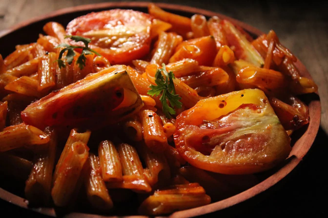 Pasta Pomodoro Con Pollo