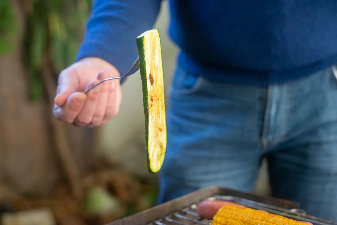 grilled zucchini slices